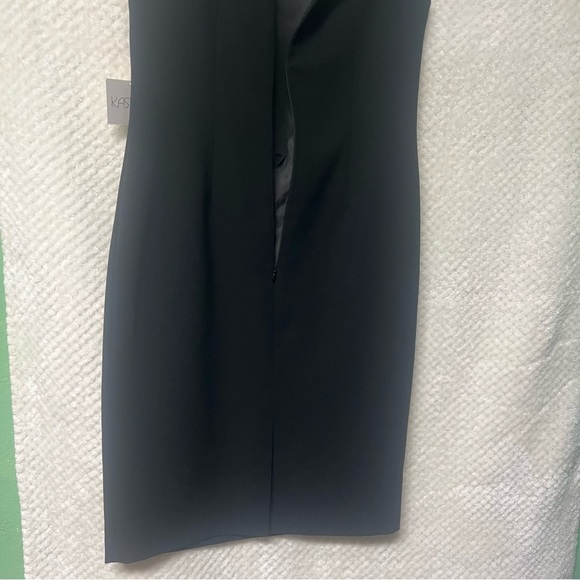 Womens Kasper Sleeveless Seamed Waist Sheath Dress Black Crew Neck Size 4 NWT - Picture 10 of 11